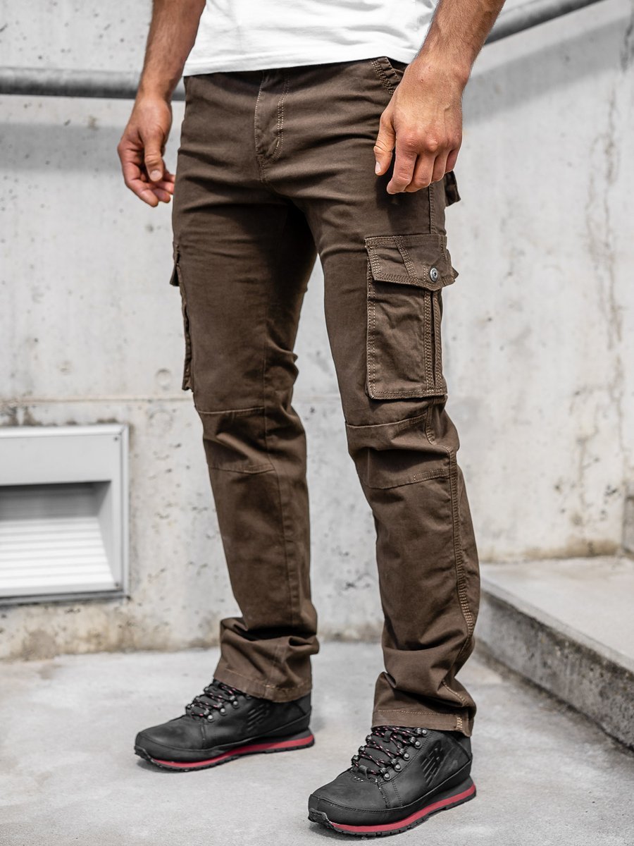 brown cargos mens