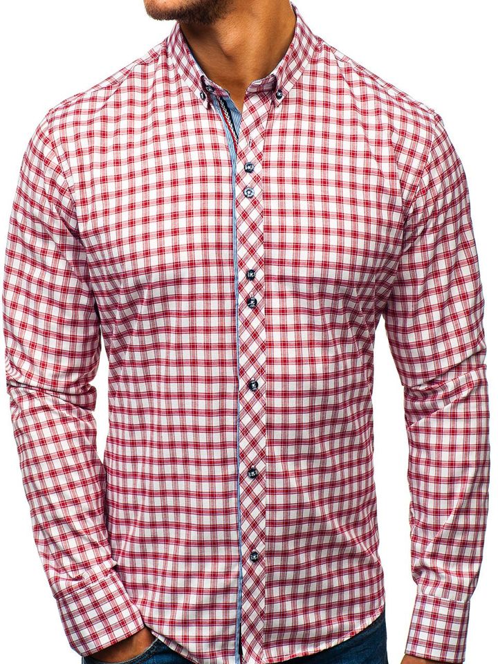 checkered long sleeve shirt