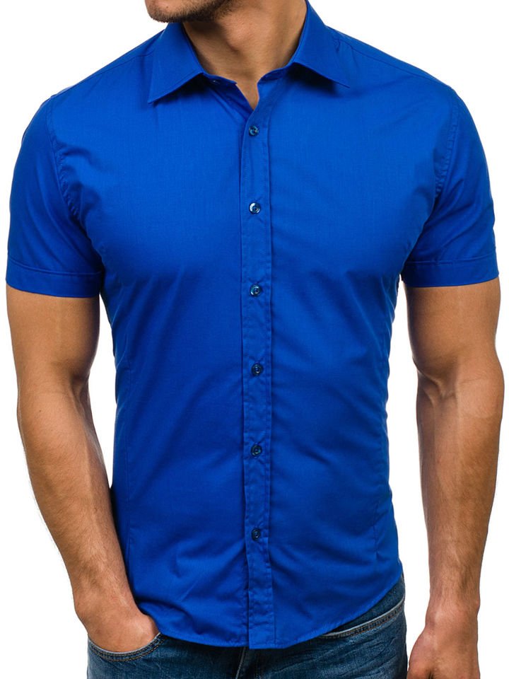 royal blue denim shirt