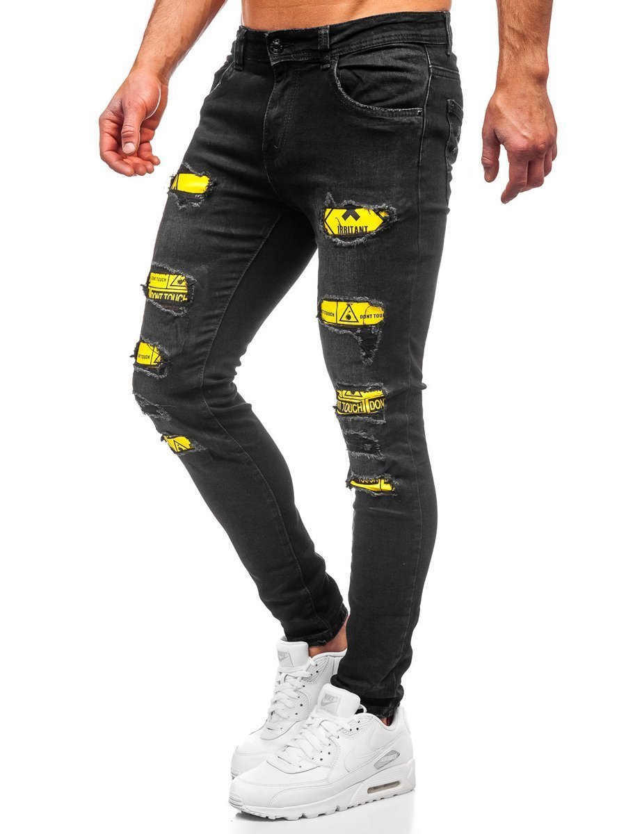 Men S Jeans Skinny Fit Black Bolf Ka1869