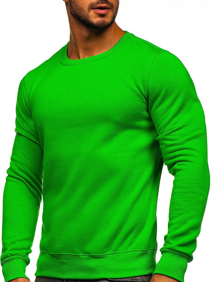light green sweatshirt