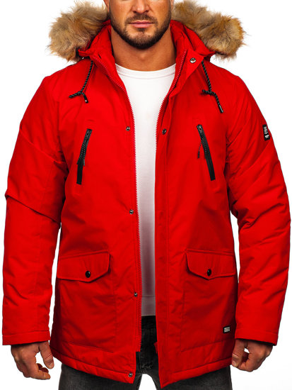 Red Men's Winter Jackets - collection 2024