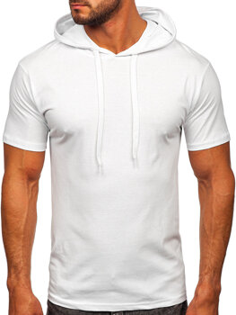 Men's Basic Cotton T-shirt with hood White Bolf 14513