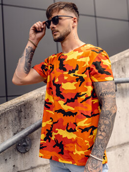 Men's Camo T-shirt Orange Bolf S807A1