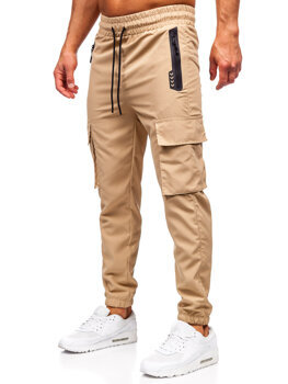 Men’s Cargo Joggers Beige Bolf HSS297