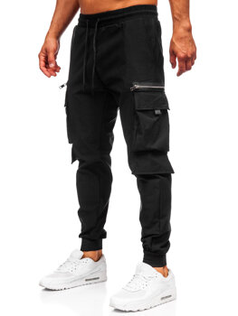 Men’s Cargo Joggers Black Bolf K12