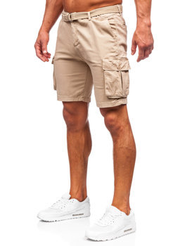 Men's Cargo Shorts with belt Camel Bolf 010