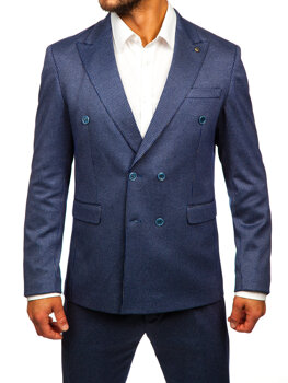 Men's Casual Suit Navy Blue Bolf 004