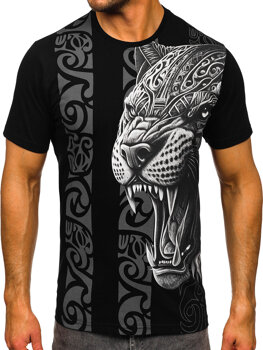 Men's Cotton Printed T-shirt Black Bolf 5040