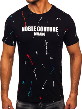 Men's Cotton Printed T-shirt Black Bolf MPO3443