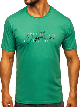 Men's Cotton Printed T-shirt Green Bolf 5032