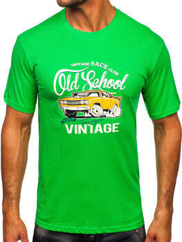 Men's Cotton Printed T-shirt Green Bolf MPO3560