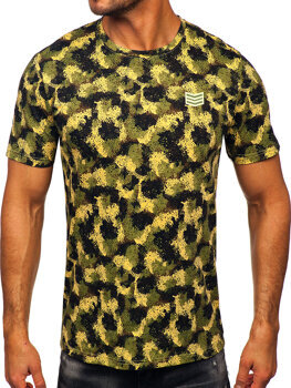 Men's Cotton Printed T-shirt Khaki Bolf MPO3494