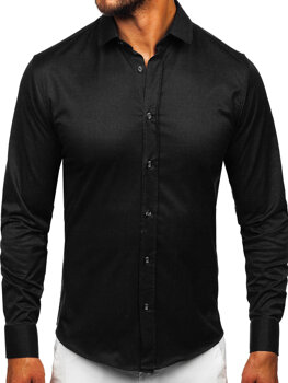 Men’s Elegant Long Sleeve Shirt Black Bolf 24702