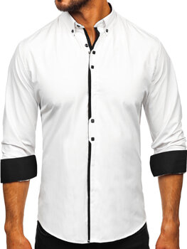 Men’s Elegant Long Sleeve Shirt White Bolf 24701