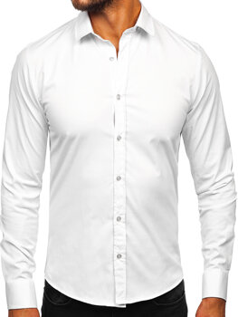 Men’s Elegant Long Sleeve Shirt White Bolf 24702