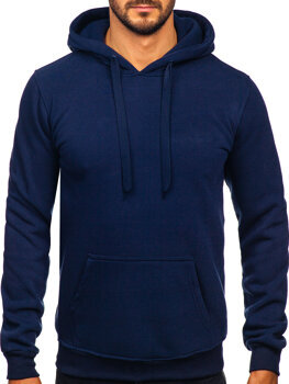 Men's Kangaroo Hoodie Navy Blue Bolf MB001