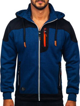 Men's Lightweight Jacket with hood Navy Blue Bolf TC1262