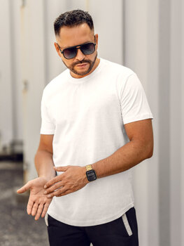 Men's Long Basic T-shirt White Bolf 14290A