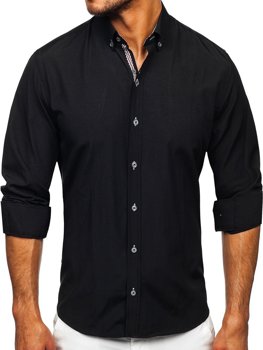 Men's Long Sleeve Shirt Black Bolf 20718