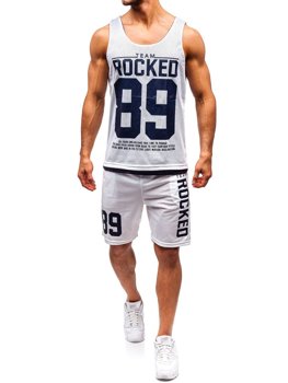 Men's Outfit T-shirt + Shorts Bolf White 100780