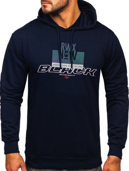 Men's Printed Hoodie Navy Blue Bolf 146347