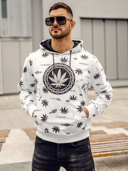 Men's Printed Hoodie White Bolf HM628A