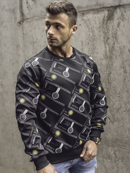 Men's Printed Sweatshirt Black Bolf 8B1110A