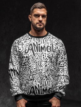 Men's Printed Sweatshirt Black-White Bolf 8B1131A1