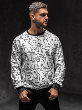 Men's Printed Sweatshirt Black-White Bolf 8B1136A1