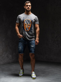 Men's Printed T-shirt Anthracite Bolf Y70007