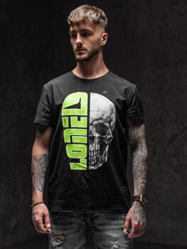 Men's Printed T-shirt Black Bolf Y70012