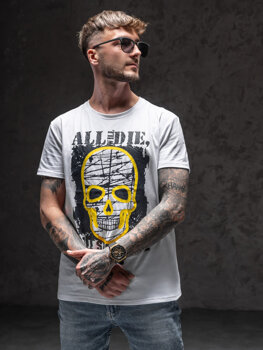 Men's Printed T-shirt White Bolf Y70007