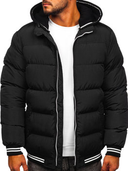 Men's Quilted Winter Jacket Black Bolf 6883