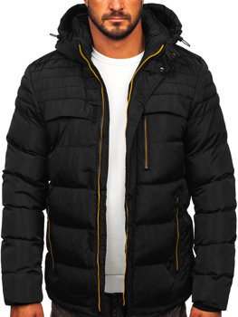 Men's Quilted Winter Jacket Black Bolf 7M806