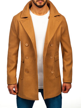 Men’s Short Double-breasted Winter Coat Camel Bolf 11Z8215A2