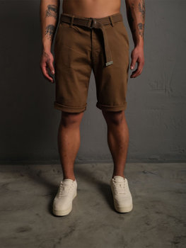 Men’s Shorts with belt Brown Bolf 0010