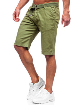 Men’s Shorts with belt Green Bolf 0010