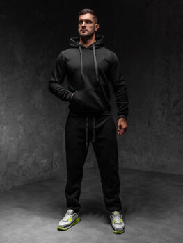 Men’s Sport Outfit with hood Black Bolf D012A1