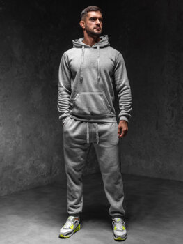 Men’s Sport Outfit with hood Grey Bolf D012A1