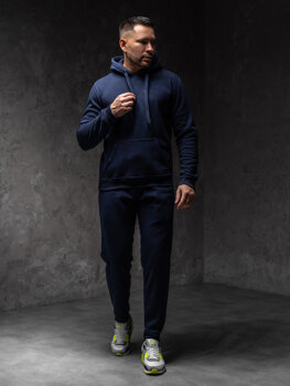 Men’s Sport Outfit with hood Navy Blue Bolf D012A1