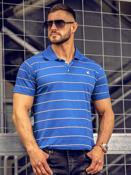 Men's Striped Polo Shirt Blue Bolf 14954A