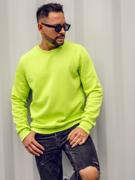 Men's Sweatshirt Green-Neon Bolf 2001A