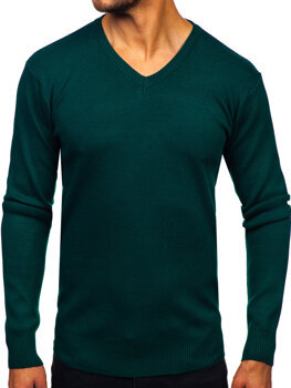 Men’s V-neck Sweater Green Bolf S8725