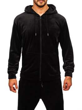 Men’s Velour Sport Outfit with hood Black Bolf 8C1538