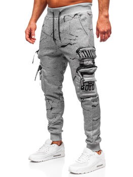 Men’s Warm Cargo Joggers Grey Bolf HSS339