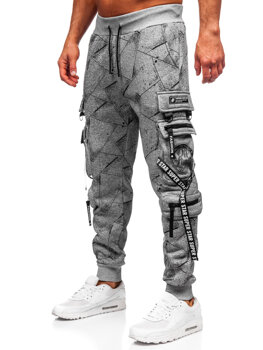 Men’s Warm Cargo Joggers Grey Bolf HSS340