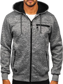 Men’s Warm Hoodie Grey Bolf TC1313