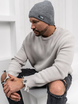 Men’s Warm Winter Beanie Grey Bolf 386008