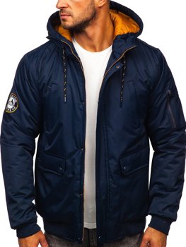 Men's Winter Jacket Navy Blue Bolf HY821